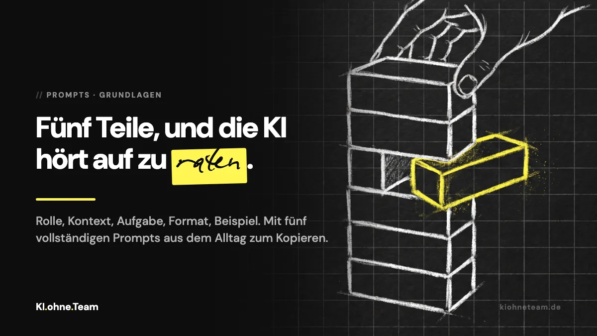 Was ist ein guter Prompt? Die fünf Teile, die wir in jedem Prompt verwenden