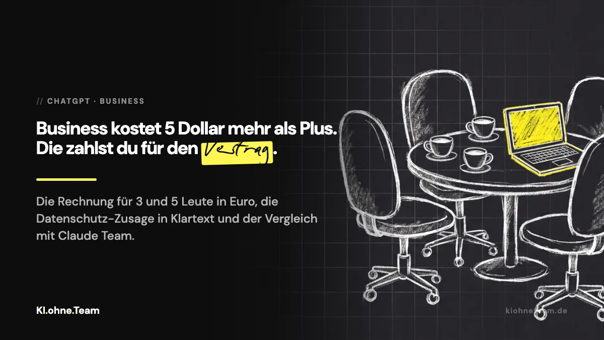 ChatGPT Business: Kosten, Datenschutz und ob ein kleines Team das braucht