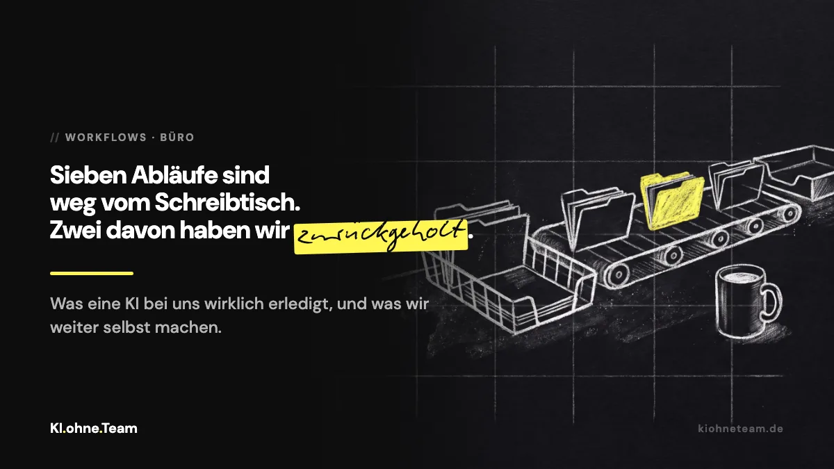 KI im Büro: sieben Abläufe, die wir abgegeben haben